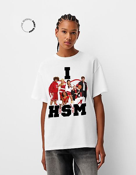 Bershka Cropped-T-Shirt High School Musical Mit Kurzen Ärmeln Damen L Grbro günstig online kaufen