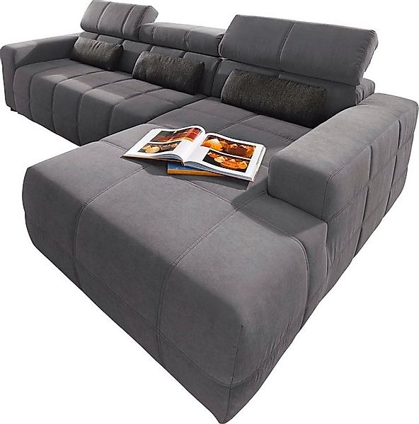 DOMO collection Ecksofa "Brandon Sitzbelastung 140 kg, große Ausführung, B/ günstig online kaufen