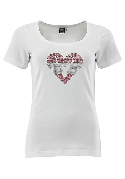 OS Trachten T-Shirt Karid Tailliert, Rundhalsausschnitt, günstig online kaufen