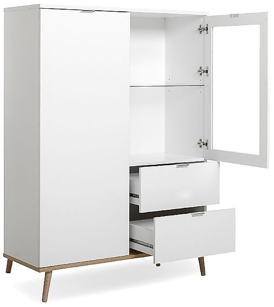 Finori Highboard, Weiß, Sonoma Eiche, Modern, günstig online kaufen