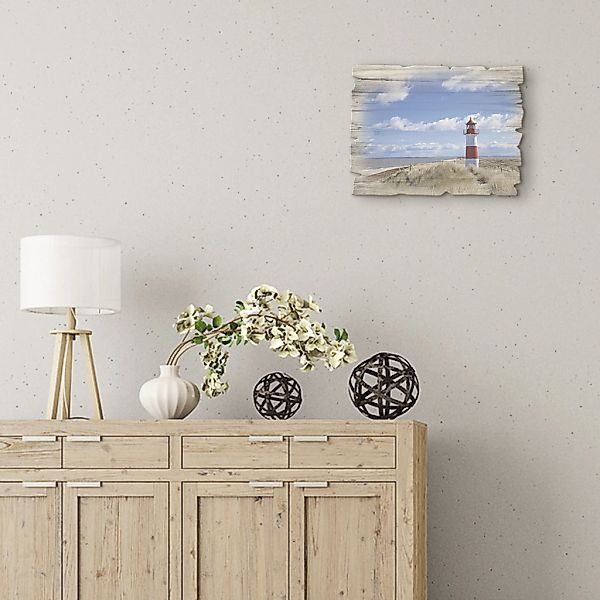 Artland Holzbild "Leuchtturm Sylt", Gebäude, (1 St.) günstig online kaufen