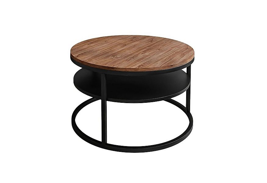 Lookway Couchtisch CIRI LOFT mit Ablage (1 Tisch), Durchmesser: 70 cm günstig online kaufen