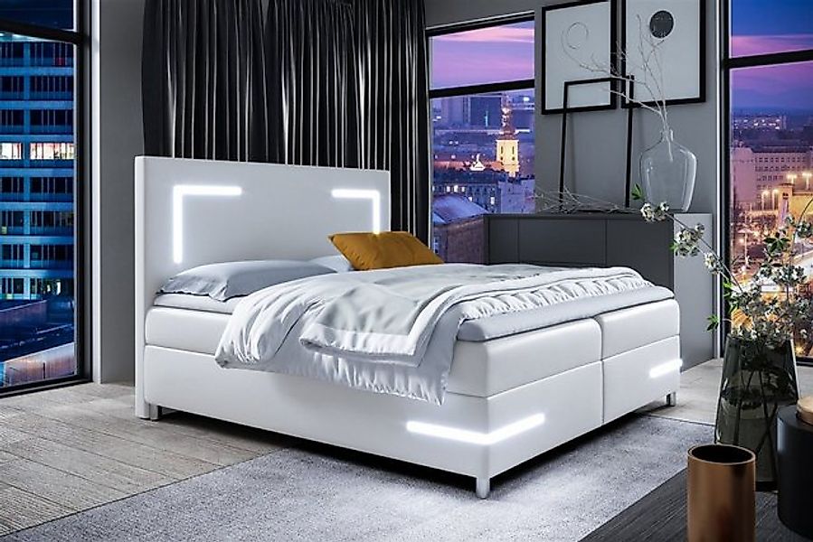 Fun Möbel Boxspringbett Boxspringbett Schlafzimmerbett ARIANO in Kunstleder günstig online kaufen
