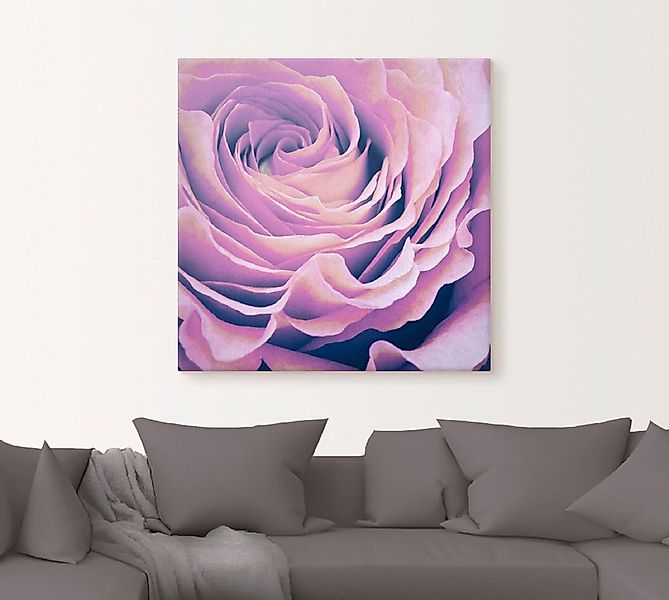 Artland Wandbild »Lila Rose«, Blumen, (1 St.), als Leinwandbild, Poster in günstig online kaufen