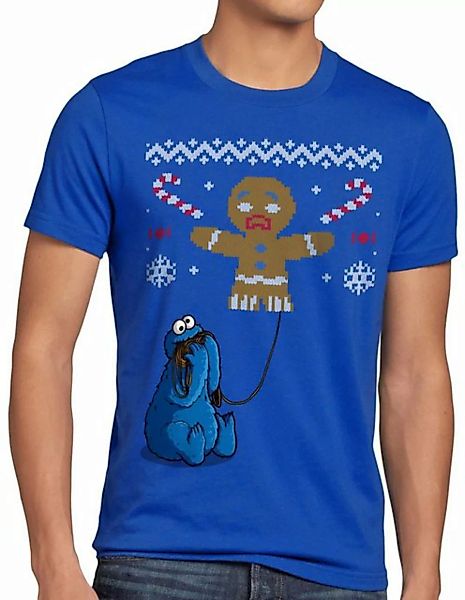 style3 Print-Shirt Herren T-Shirt Krümelmonster Ugly Sweater kekse cookie f günstig online kaufen