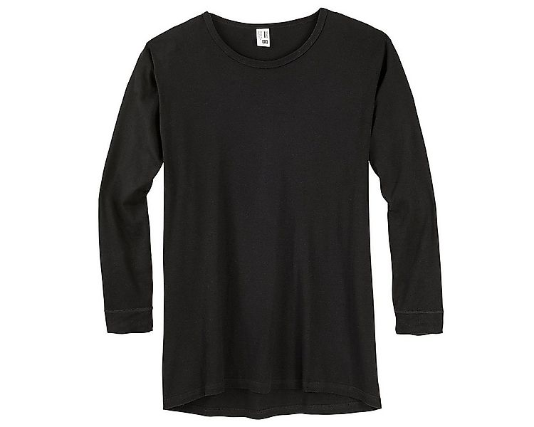 ADAMO Unterhemd Übergröße Adamo Langarm Unterhemd Feinripp schwarz günstig online kaufen