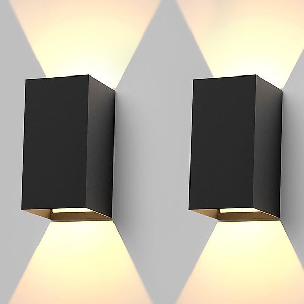 ZMH LED Wandleuchte Wandlampe Schwarz - günstig online kaufen