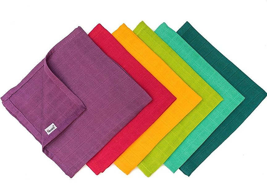 divata Spucktuch 6er Set MINI Mulltücher, 35x35 cm Bunt Klein farbig Baby W günstig online kaufen