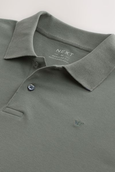 Next Langarm-Poloshirt Regular Fit Lärmeliges Pikee-Poloshirt günstig online kaufen