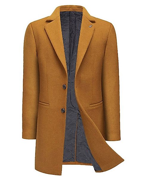 Allthemen Wollmantel Slim Fit Wintermantel Mittellang Wollmantel mit Revers günstig online kaufen