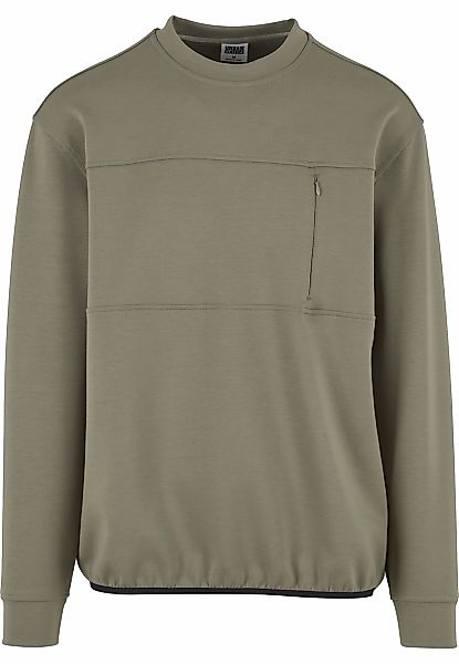 URBAN CLASSICS Sweater "Urban Classics Scuba Zip Pocket Crew", 1 Stk. günstig online kaufen