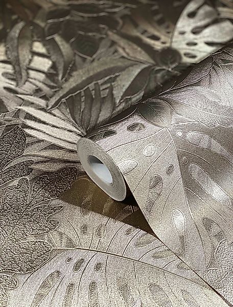 Marburg Vliestapete, floral, metallic, schimmernd, (1 günstig online kaufen