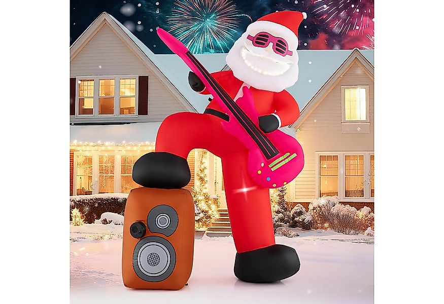 COSTWAY Weihnachtsmann (1 St), LED Weihnachtsdeko, Weihnachtsfigur, mit Mus günstig online kaufen