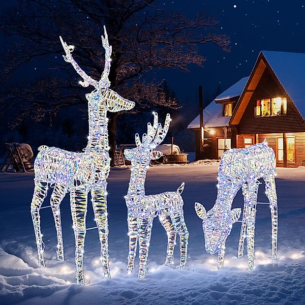 LALAHO Weihnachtsfigur 3-tlg. LED Rentier Familie günstig online kaufen
