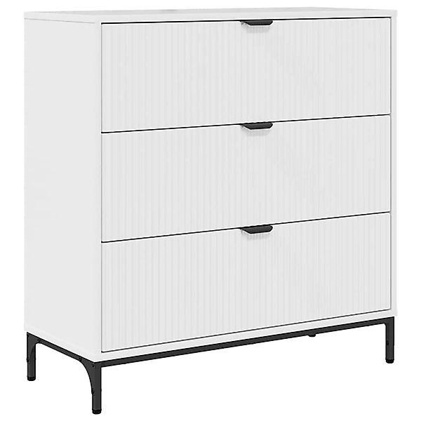 vidaXL Sideboard Hochglanz-Weiß 79,5 x 33 x 82 cm Holzwerkstoff 883438 günstig online kaufen