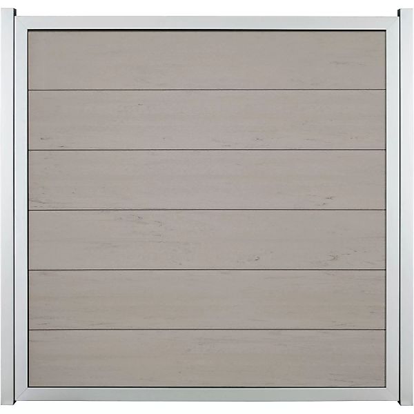 GroJaViento Zaunelement Bi-Color Sand 180 x 180 cm Rahmen: Silber günstig online kaufen