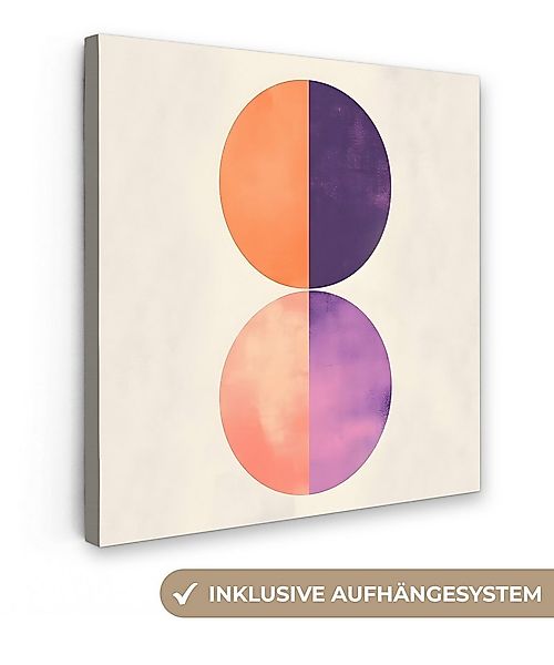OneMillionCanvasses® Leinwandbild Abstrakt - Kreise - Lila, Fotodruck (1 St günstig online kaufen