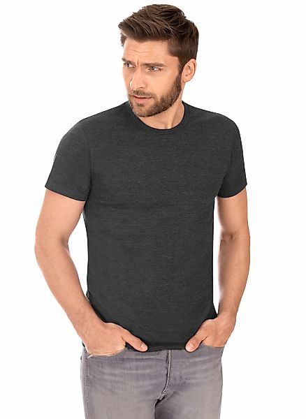 Trigema T-Shirt "TRIGEMA Slim Fit T-Shirt aus DELUXE Baumwolle", 1 Stk. günstig online kaufen