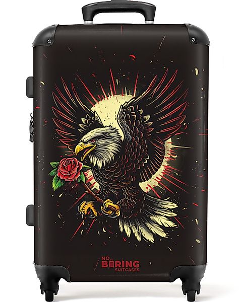 NoBoringSuitcases.com© Hartschalen-Trolley Schwarz mit Adler und günstig online kaufen