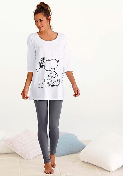 Peanuts Pyjama, (2 tlg.), mit Leggings und legerem Shirt mit Snoopy Druck günstig online kaufen