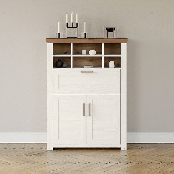 set one by Musterring Highboard "York", Typ 15, mit Holztüren und Klappe, B günstig online kaufen