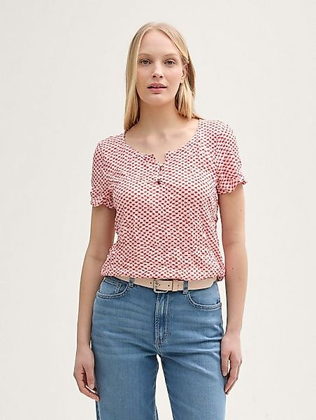TOM TAILOR T-Shirt Crinkle T-Shirt mit Muster günstig online kaufen