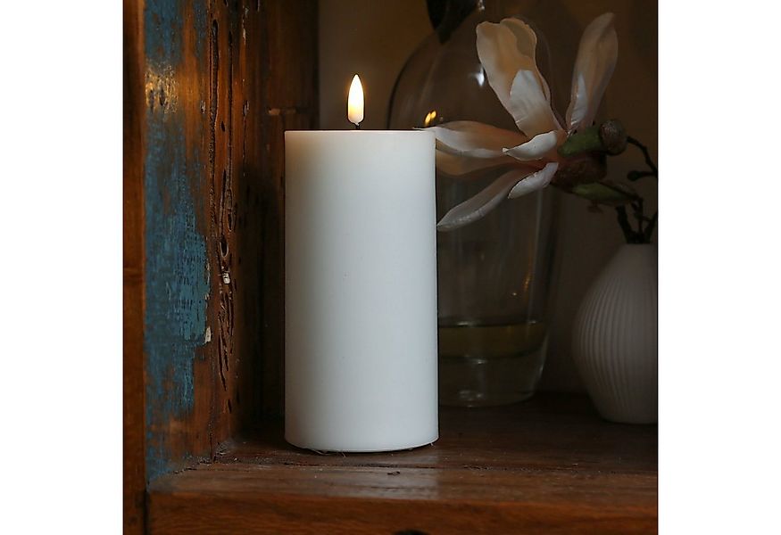 Deluxe Homeart LED-Kerze Mia Deluxe Echtwachs flackernd Wachsspiegel H: 15c günstig online kaufen