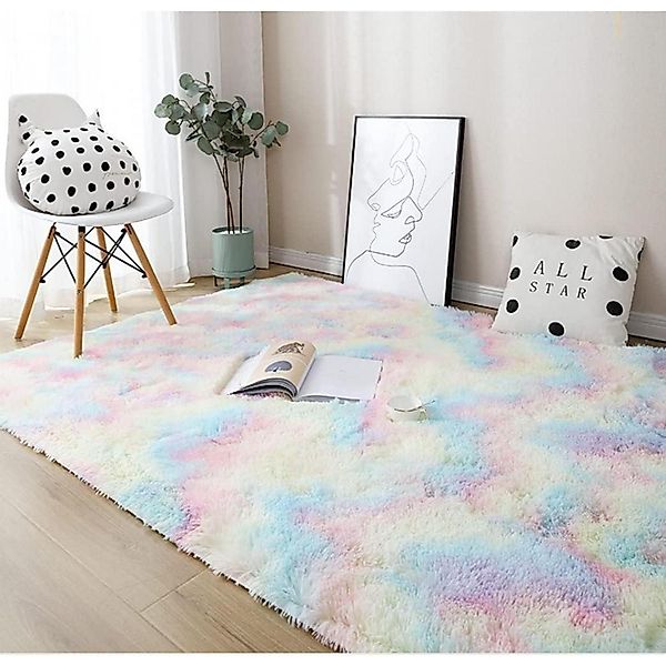 NIULAA Hochflor-Teppich Hochflor Teppich 80x160 Bunt günstig online kaufen