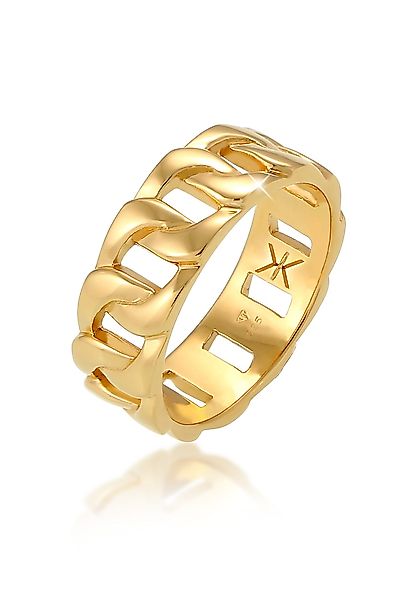 Kuzzoi Silberring Herren Chunky Chain Look günstig online kaufen