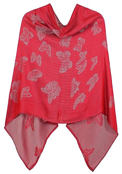dy_mode Blusenponcho Schmetterlinge Muster Damen Poncho günstig online kaufen