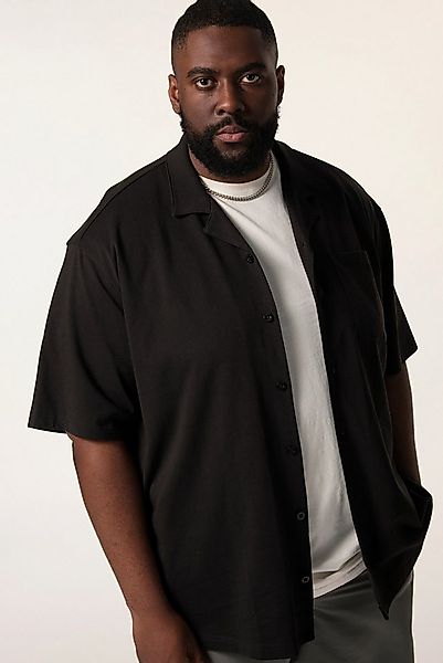 STHUGE Kurzarmhemd Jerseyhemd Halbarm Kuba-Kragen günstig online kaufen