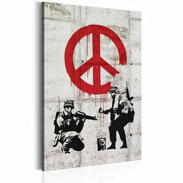 artgeist Wandbild Soldiers Painting Peace by Banksy mehrfarbig Gr. 40 x 60 günstig online kaufen