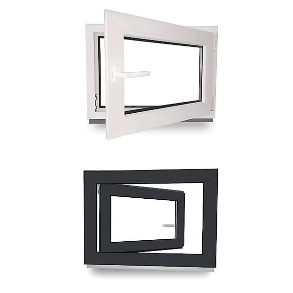 JeCo Fenster Kellerfenster Kunststoff innen weiß günstig online kaufen