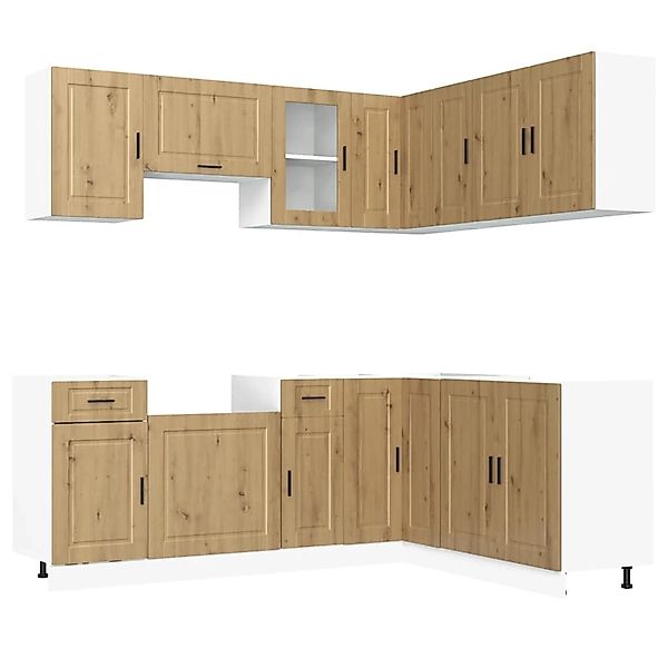 vidaXL 11-Tlg Küchenschrank-Set Porto Artisan-Eiche Holzwerkstoff 3314970 günstig online kaufen