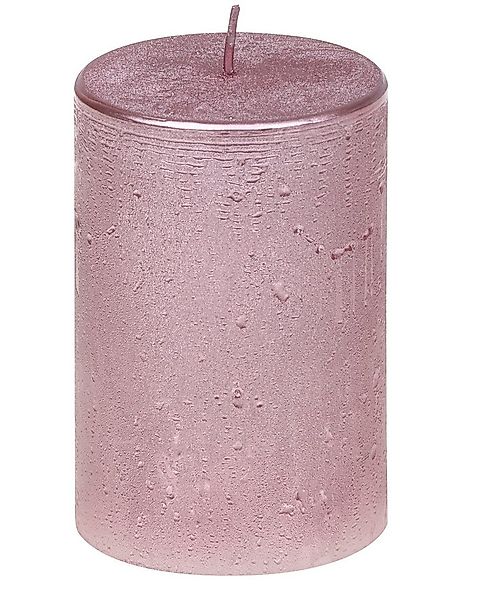 Steinhart Kerzen Rustic-Kerze Stumpenkerze "Rustic-Glanz" Antikrosa 100/68 günstig online kaufen