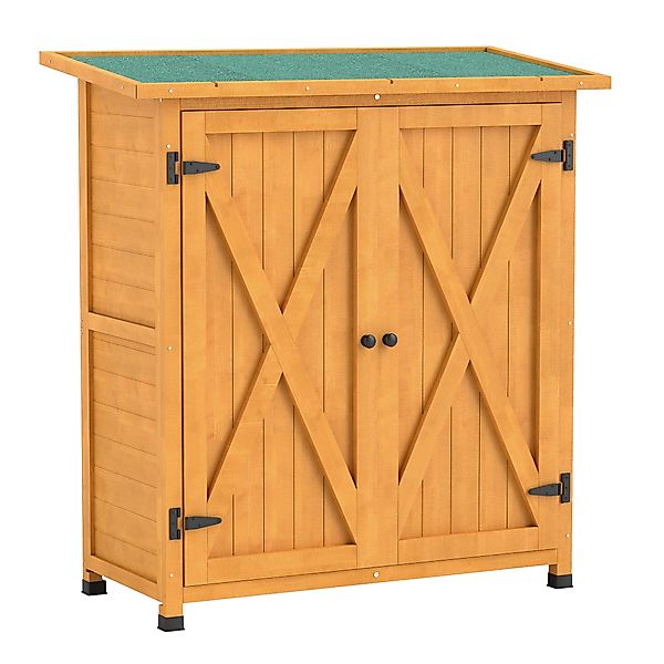 Outsunny Gartenschrank, Geräteschuppen aus Holz, Wetterfest Geräteschrank m günstig online kaufen