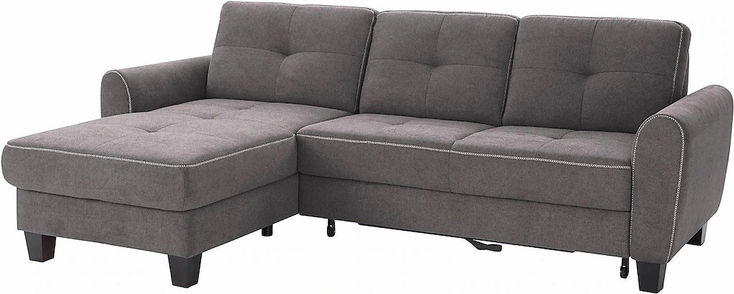 sit&more Ecksofa "Cardoso L-Form" mit Federkern, wahlweise mit Bettfunktion günstig online kaufen