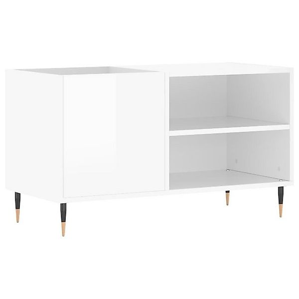 vidaXL Media-Regal Plattenschrank Hochglanz-Weiß 85x38x48 cm günstig online kaufen