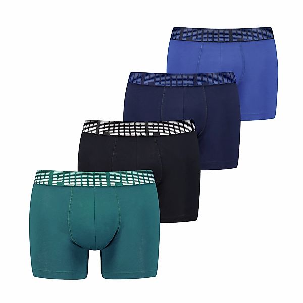 PUMA Boxershorts 4er Pack, ohne Eingriff, mit Logobund, elastisch günstig online kaufen