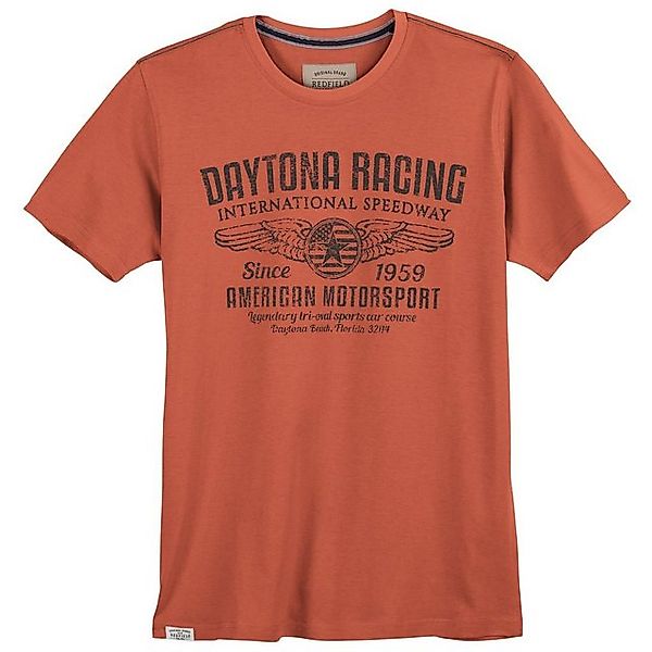 redfield Rundhalsshirt Große Größen Herren T-Shirt Daytona Racing koralle R günstig online kaufen