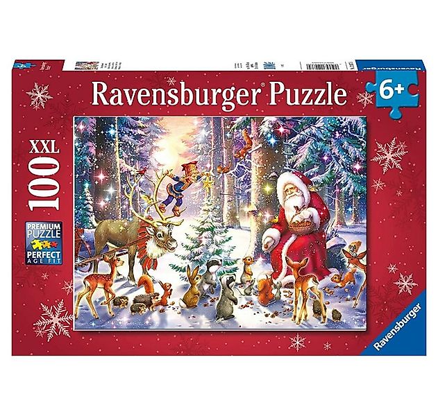 Ravensburger Puzzle Puzzle 100 Teile XXL Waldweihnacht, Puzzleteile günstig online kaufen