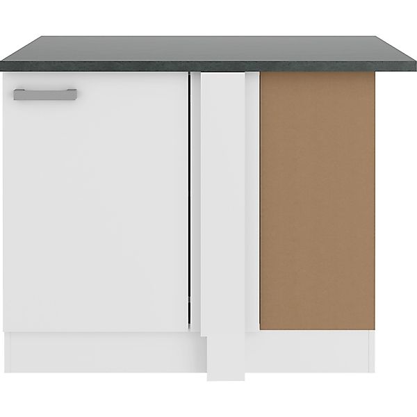 OPTIFIT Oslo214 Küchen-Eck-Unterschrank 110 cm Feinstruktur Weiß günstig online kaufen