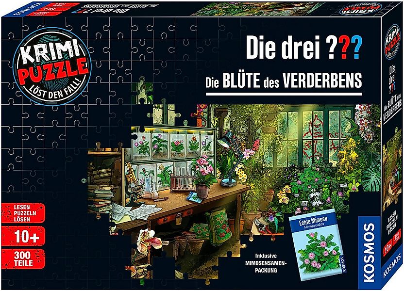 Kosmos Puzzle Krimipuzzle Die drei ??? Die Blüte des Verderbens, 300 Puzzle günstig online kaufen