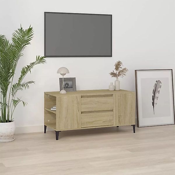 vidaXL TV-Schrank TV-Schrank Sonoma-Eiche 102x44,5x50 cm Holzwerkstoff (1-S günstig online kaufen