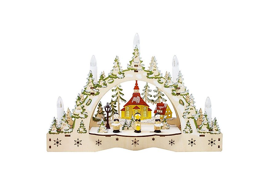 ToCi LED Schwibbogen LED-Kerzenbogen Schwibbogen mit 5 LED-Kerzen Weihnacht günstig online kaufen