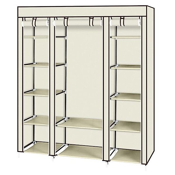 FCH Kleiderschrank Stoffschrank mit Kleiderstange und Ablagen, 150 x 45 x 1 günstig online kaufen