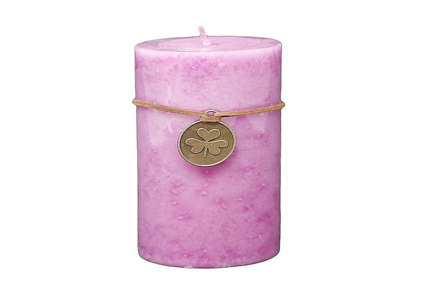 B&S Stumpenkerze Trendkerze durchgefärbt marmoriert antikrosa 9 x Ø 7 cm günstig online kaufen