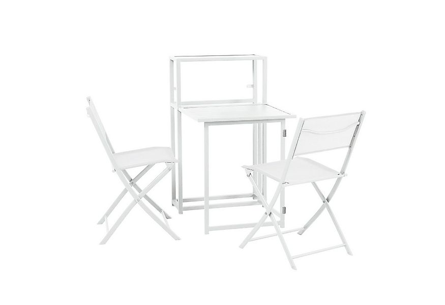 SVITA Balkonset, (Platzsparendes Set, Ausklappbarer Tisch mit 2 Stühlen und günstig online kaufen