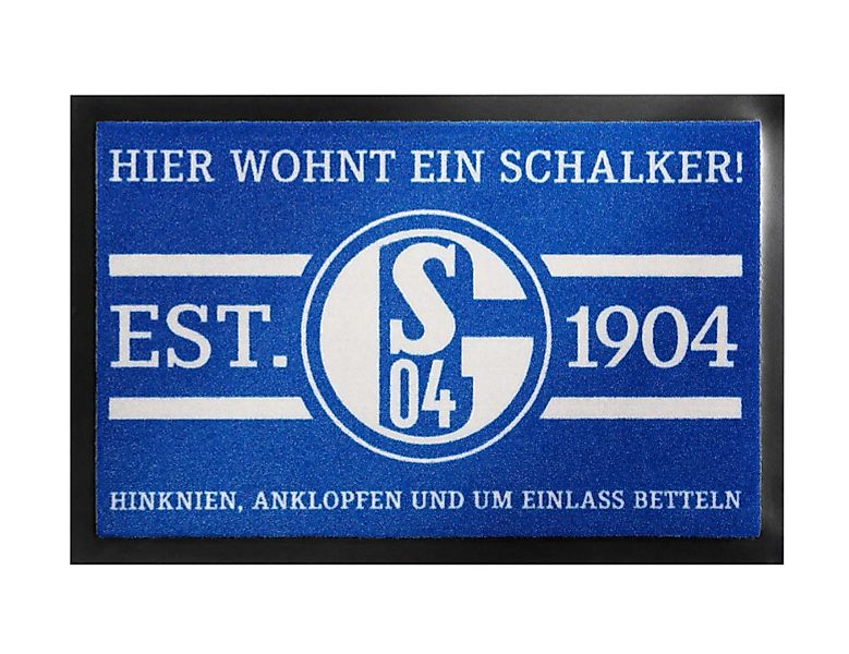 FC Schalke 04 Fußmatte Hier wohnt ein Schalker günstig online kaufen