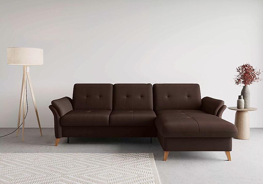 sit&more Ecksofa "Göteborg", Sitztiefenverstellung und Federkern, wahlweise günstig online kaufen